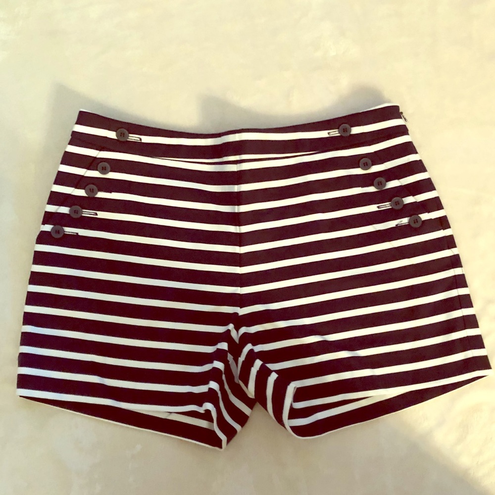 NWT -  Blue & white striped shorts - size 8